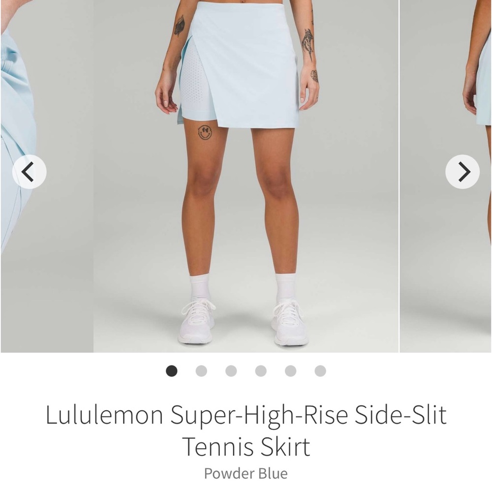 Lululemon Athletica Light Blue Mini Skirt